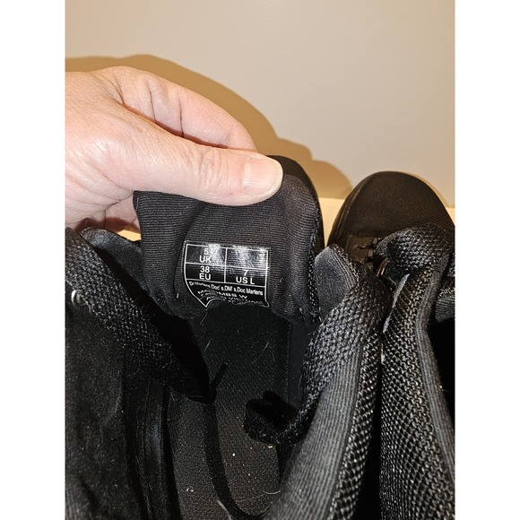 Dr. Martens Black Combat Boots Tall Lace-Up Size Women's 7 - Picture 7 of 12